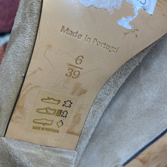 Top Shop Neutral Heeled Pointy Toe Suede Slip On Boot US 8.5 - Picture 13 of 16